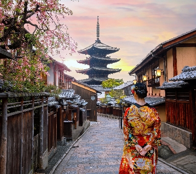 招財「御金神社」→二年坂→三年坂→可自費體驗和服着物→世界文化遺產:清水寺