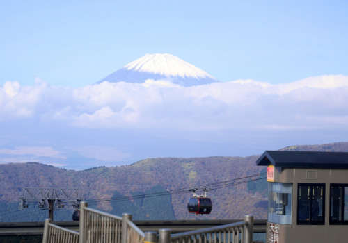 在天空捕捉富士山之美~蘆之湖空中纜車(早雲山→大涌谷→桃源台) → 箱根觀光海賊船(桃源台→箱根町)→湖中鳥居~箱根神社→箱根溫泉飯店